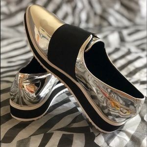 Karl Lagerfeld Mirror Metallic Shoes